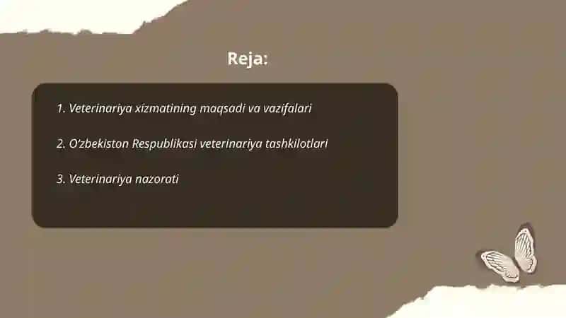 O‘zbekiston Respublikasining "Veterinariya to‘g‘risida"gi qonuni bilan tanishish 2