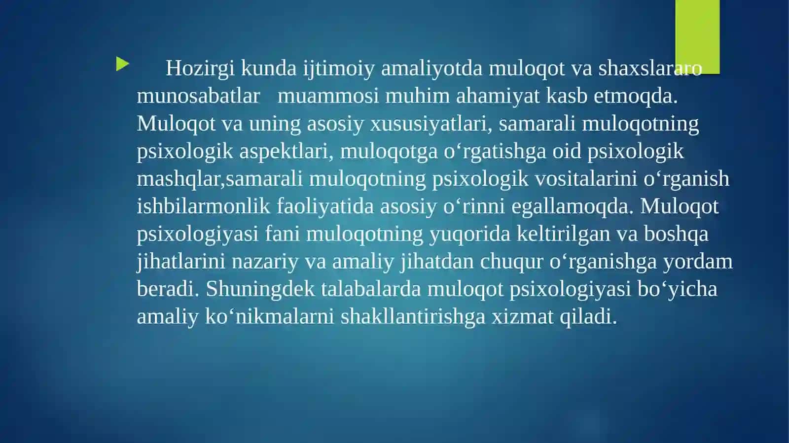 Tibbiyotda muloqatning o‘rni va shaxslararo munosabatlar 2
