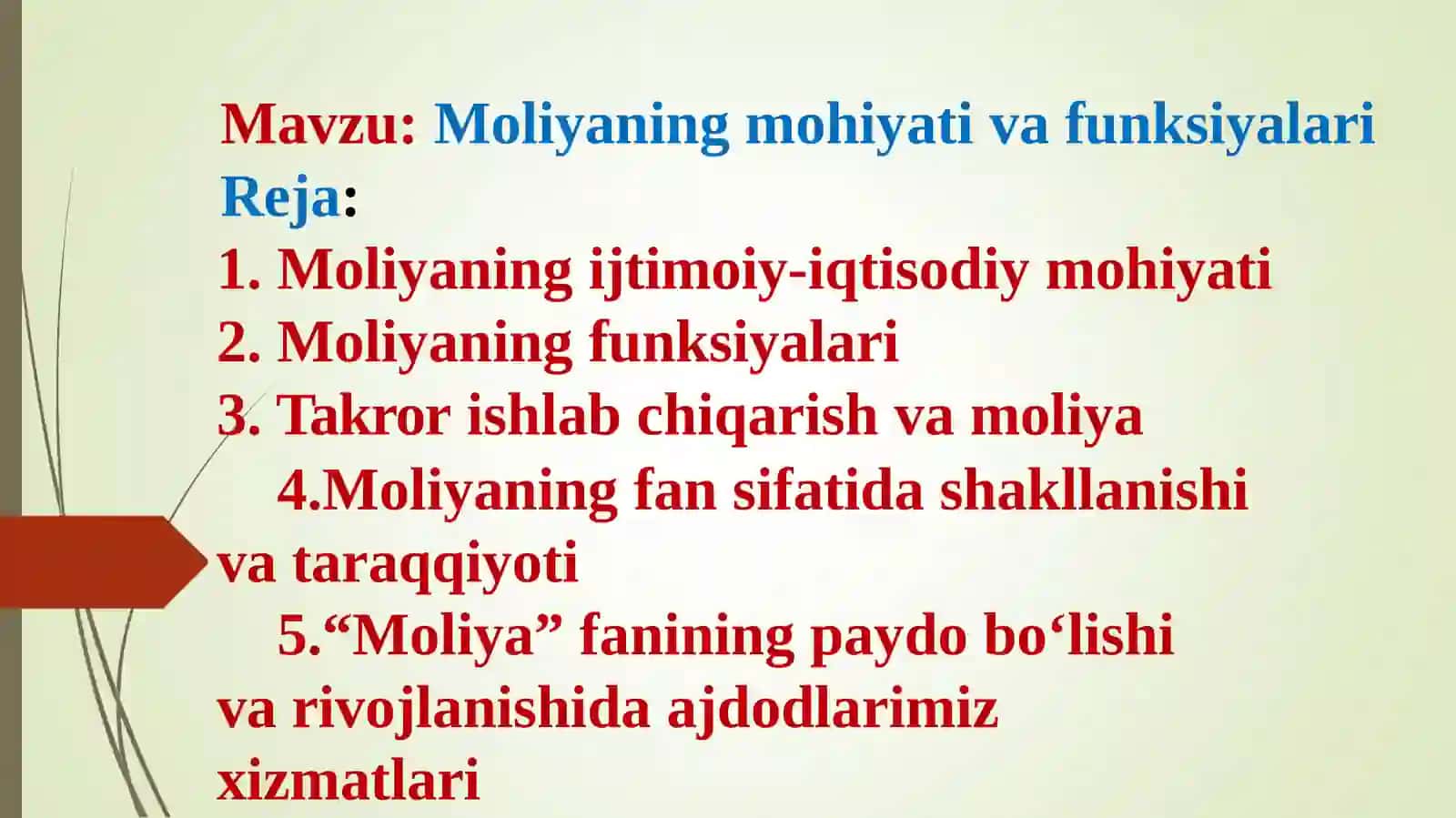 Moliyaning mohiyati va funksiyalari 2