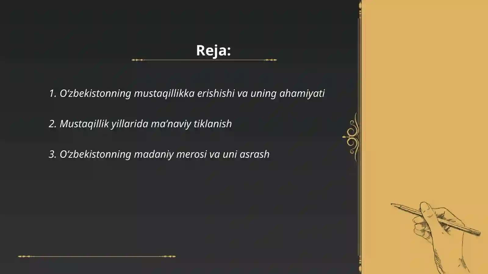 Mustaqillik yillarida Oʻzbekistonda maʼnaviy va madaniy taraqqiyot 2