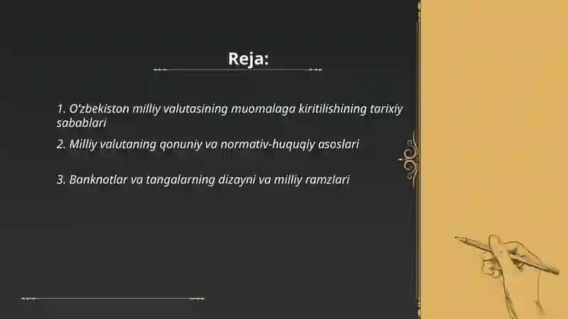 O'zbekiston milliy valyutani momilaga kiritilishi 2