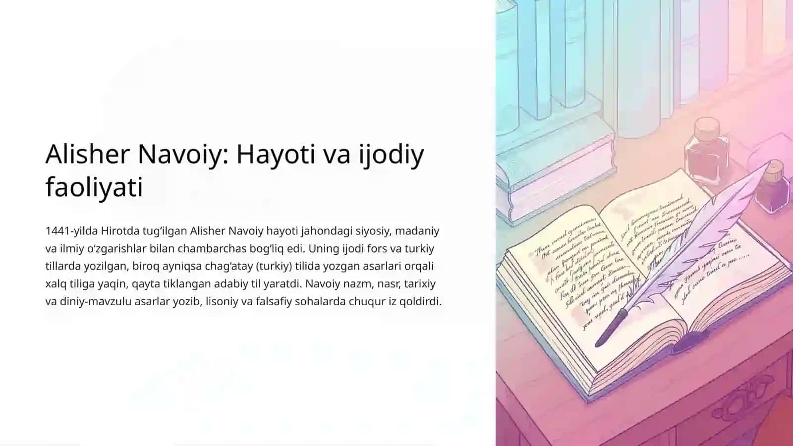 Alisher Navoiy: Hayoti va ijodiy faoliyati 2