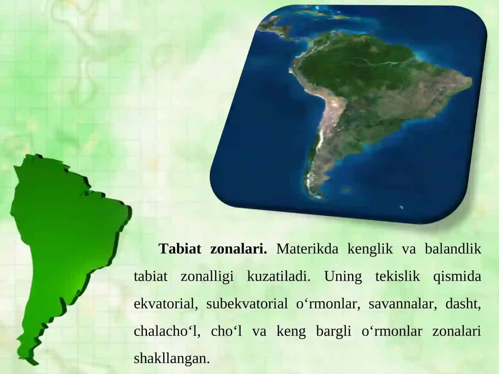 Janubiy Amerikaning tabiat zonalari va balandlik mintaqalari 2