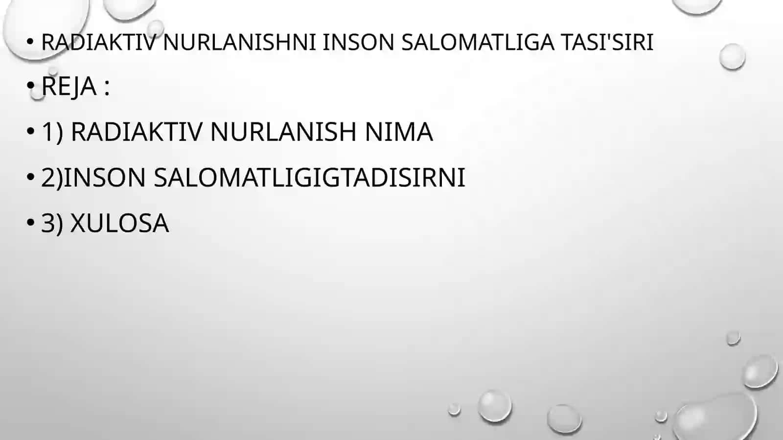 Radiaktiv nurlanishni inson salomatligiga ta'siri 2