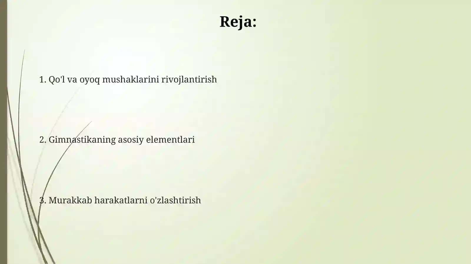 Gimnastika: Osilish va tayanish mashqlarini o'rgatish seriyasi 2