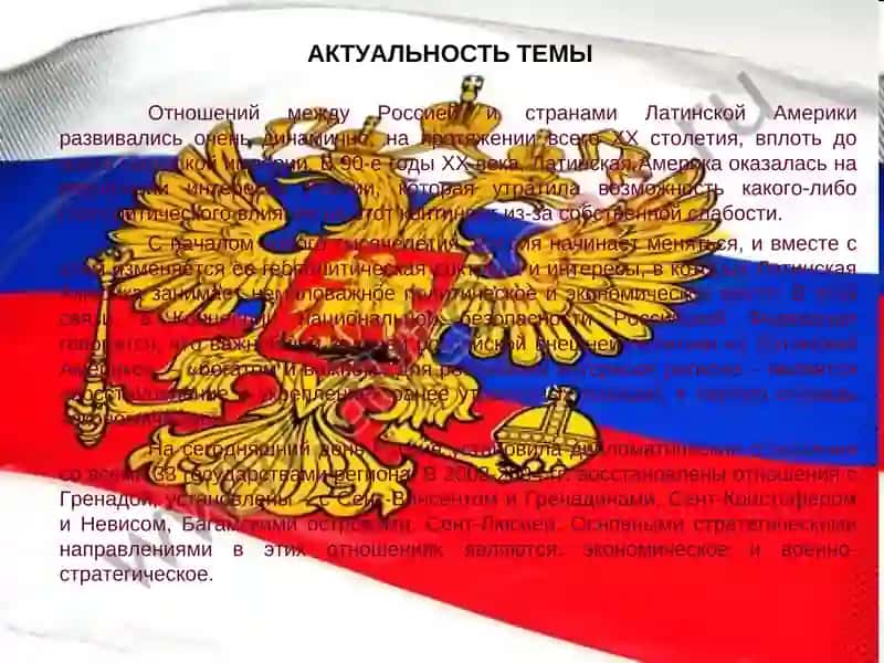 ЛАТИНОАМЕРИКАНСКИЙ ВЕКТОР ВО ВНЕШНЕЙ ПОЛИТИКЕ РОССИЙСКОЙ ФЕДЕРАЦИИ НА СОВРЕМЕННОМ ЭТАПЕ 2