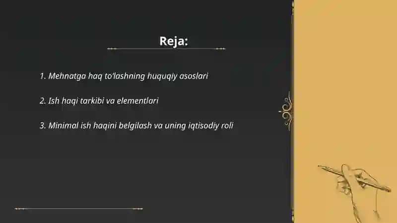 Mehnatga haq toʻlashning huquqiy asoslari 2