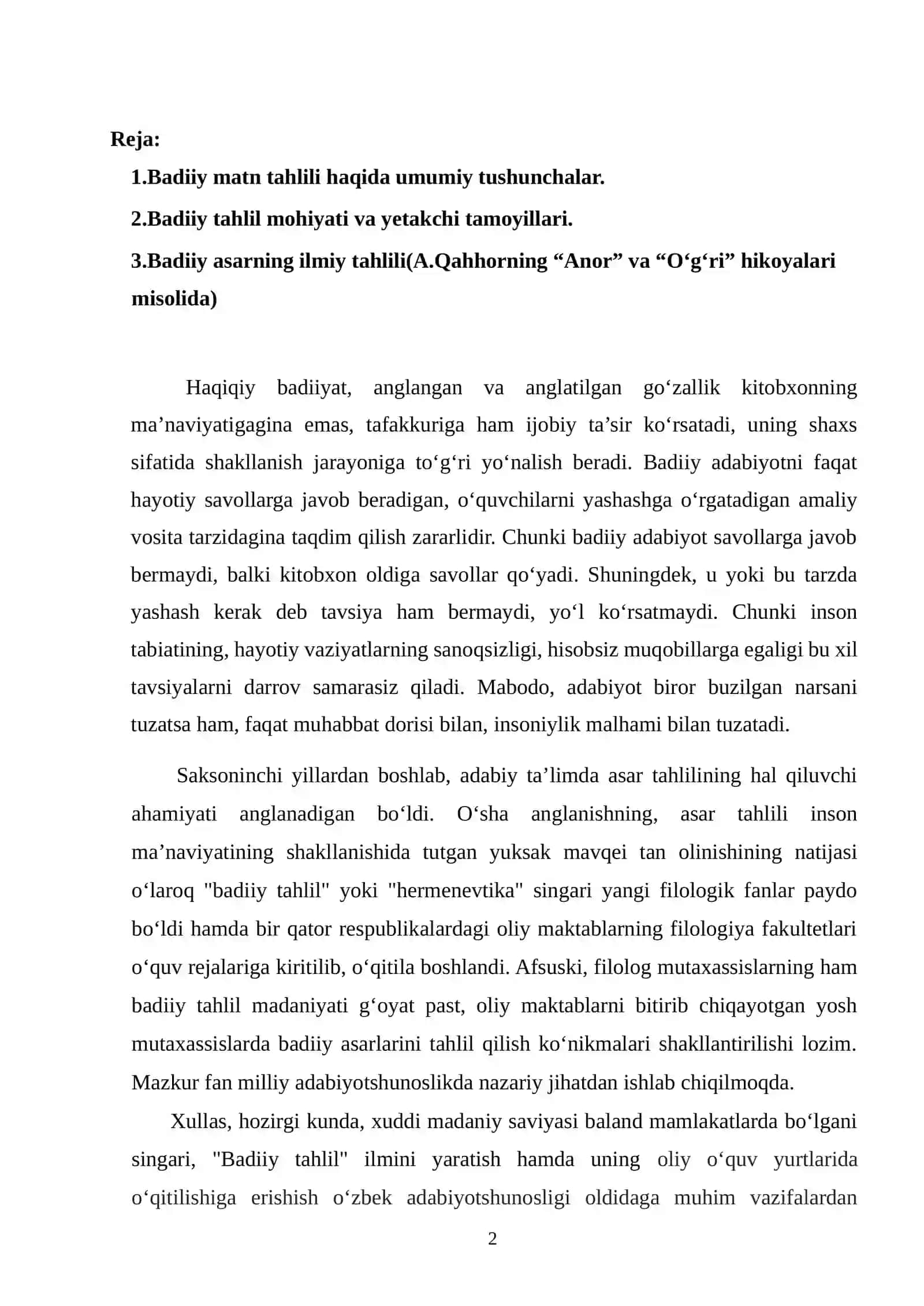 Said Ahmad haqida O.Sharafiddinov,U.Normatovni qarashlari 2