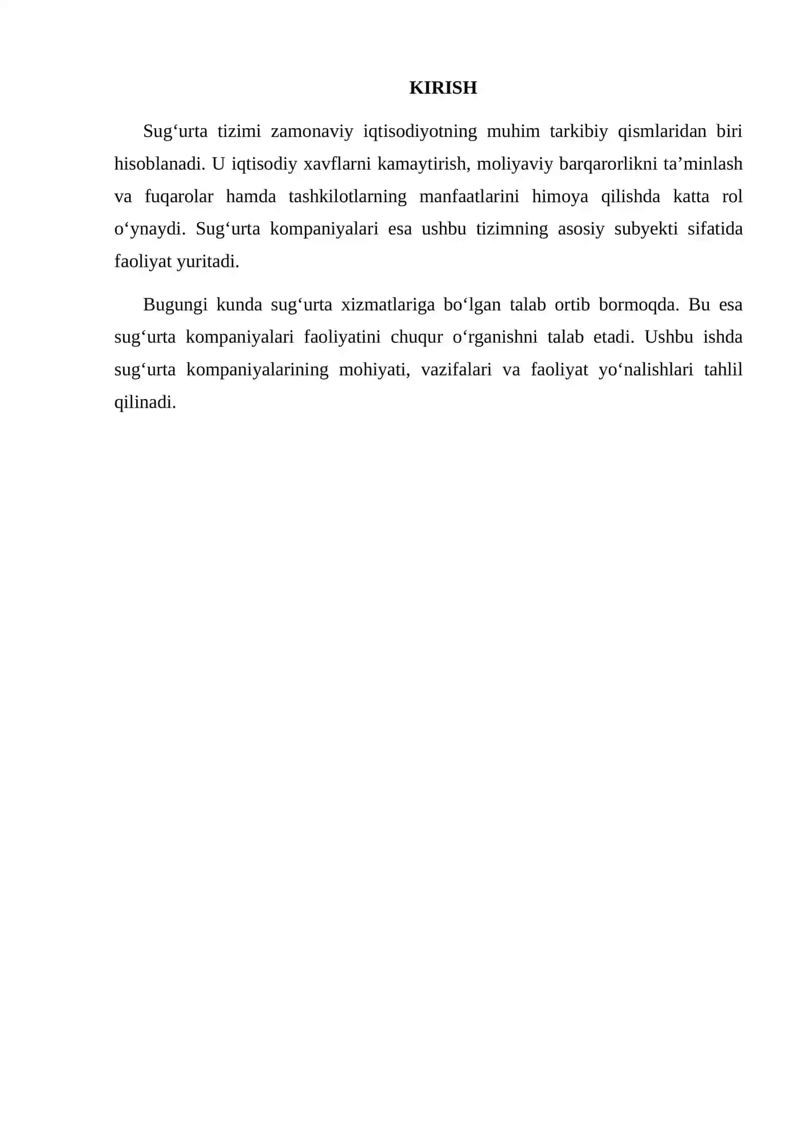 Sugʻurta kompaniyalari faoliyati 2