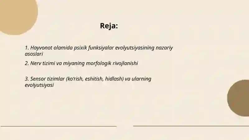 Hayvonot olamida psixik funksiyalar evolyutsiyasi 2