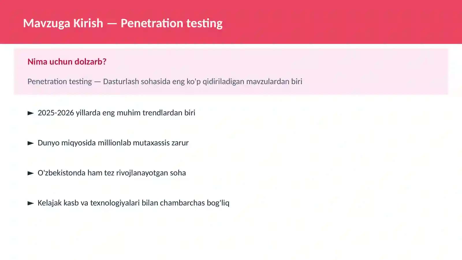 Penetration testing 2
