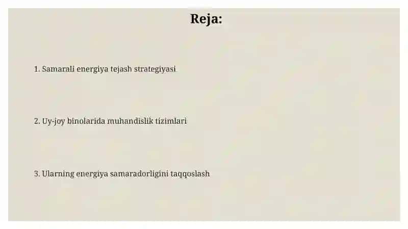 Uy-joy binolarida muhandislik tizimlari 2