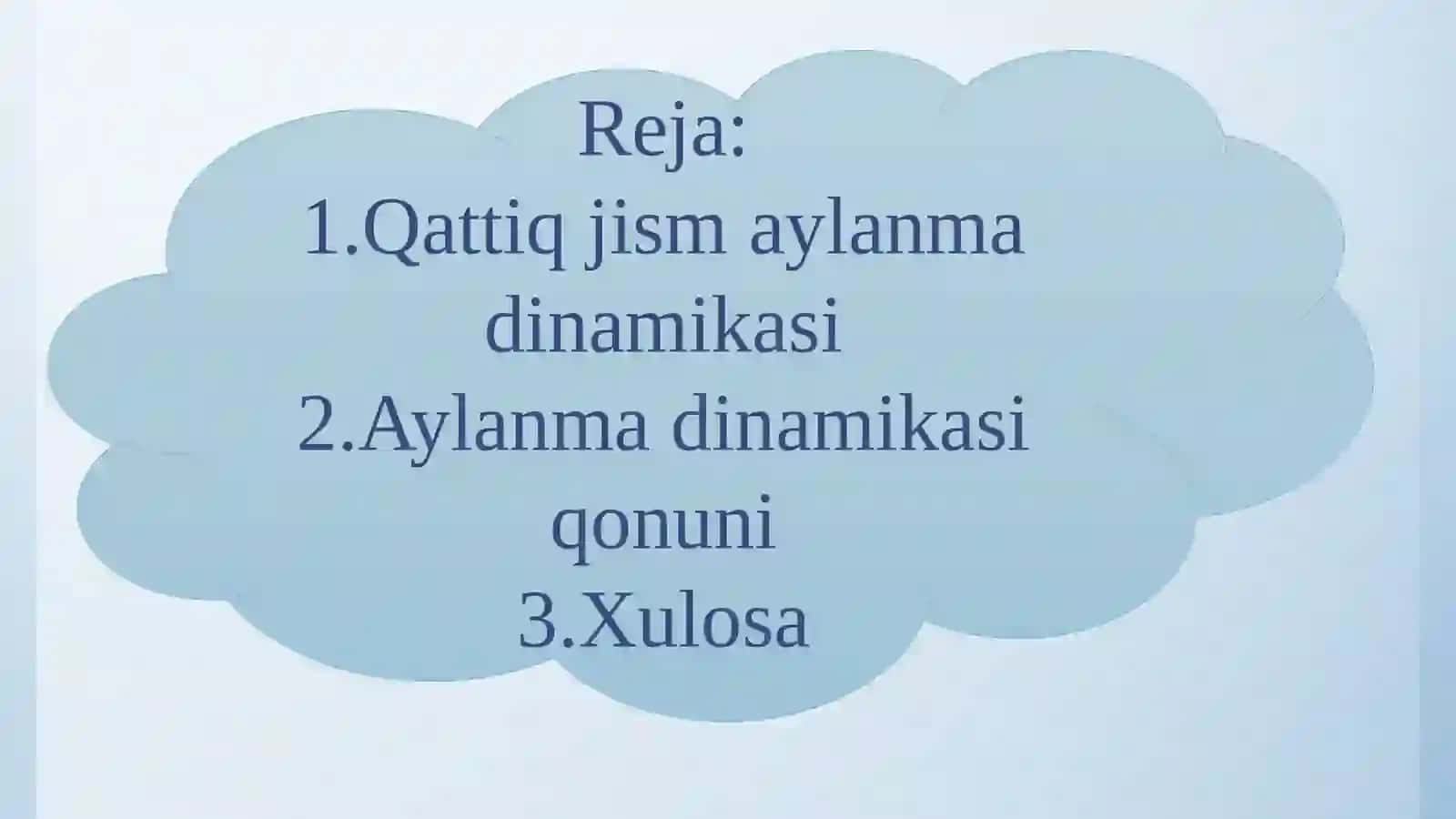 Qattiq jism aylanma harakat dinamikasining asosiy qonuni 2