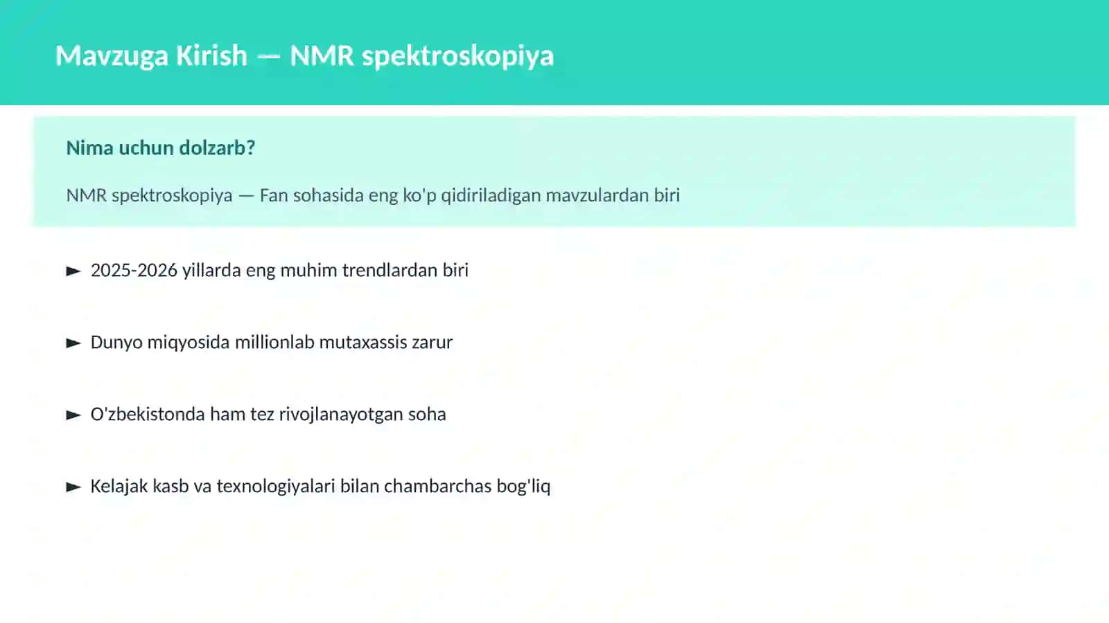 NMR spektroskopiya 2