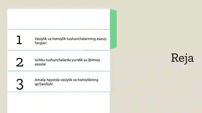 Vasiylik va homiylik 2