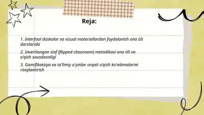 Ona tili va o'qish savodxonligi darslarida qo'llanadigan innovatsion pedagogik texnologiyalar 2