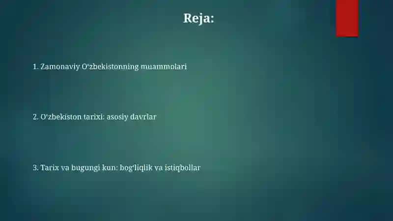 Oʼzbekiston tarixi faʼni va uning dolzarb muammolari 2