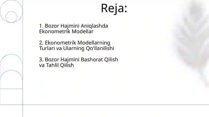 Bozor Hajmini Aniqlashda Ekonometrik Modellardan Foydalanish 2