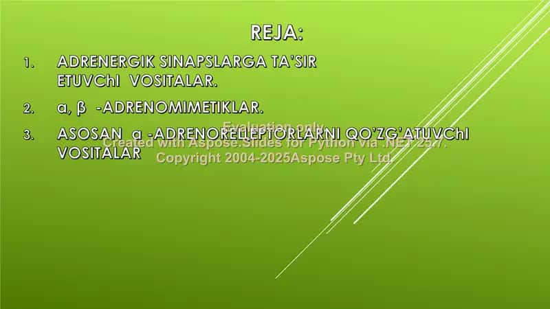 Adrenomimetiklar Adrenoblakatorlar  ta'sir mexanizmi keassifikatsiyasi 2