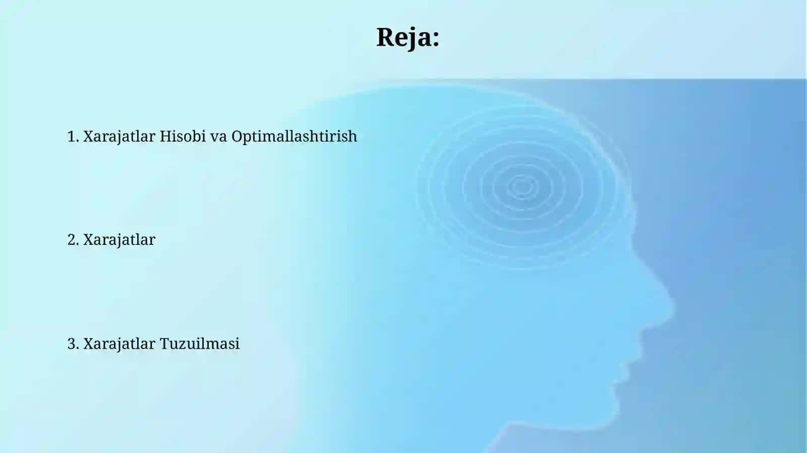 Xarajatlar Hisobi va Optimallashtirish 2
