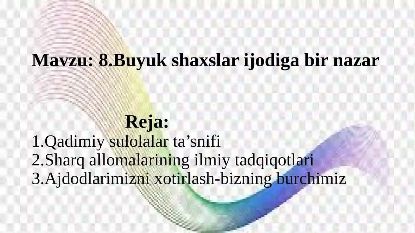O’zbek tilining sohada qo’llanilishi 2