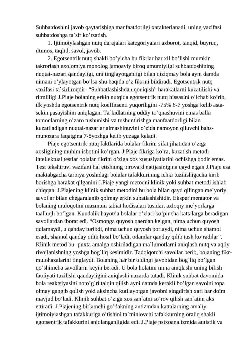 J.Piajening intelekt nazaryasi 2