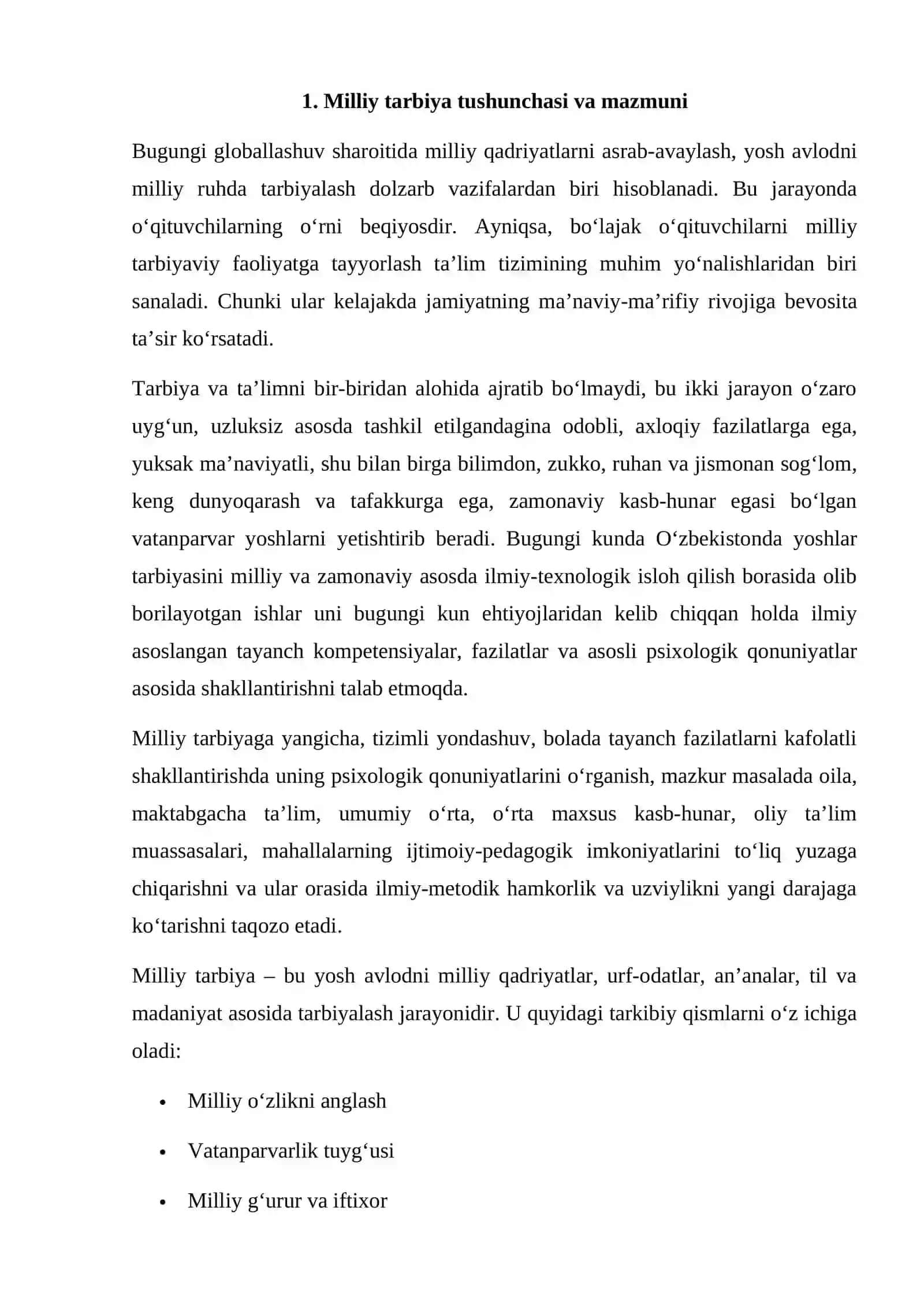 Bo’lajak o’qituvchilarni milliy tarbiyaviy faoliyatga tayyorlash 2