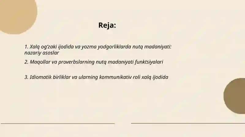 Xalq og'zaki ijodida va I'll yozma yodgorliklarda nutq madaniyati masalalari 2