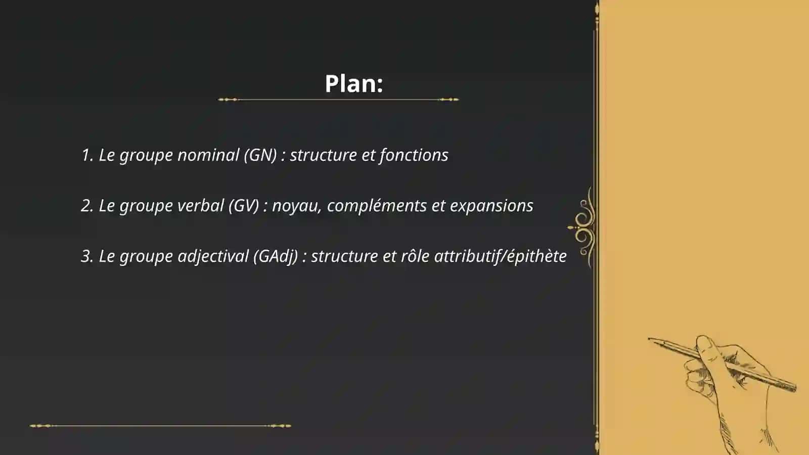 Classification des groupes de mots. Typologie grammaticale des groupes de mots 2