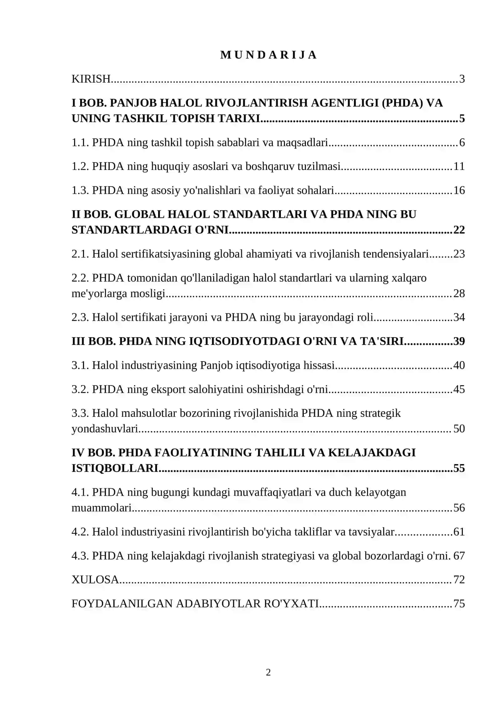 Punjab Halal Development Agency (PHDA) (Panjob Halol rivojlantirish agentligi) faoliyati, uning global halol standarti va iqtisodiyotidagi o‘rni 2