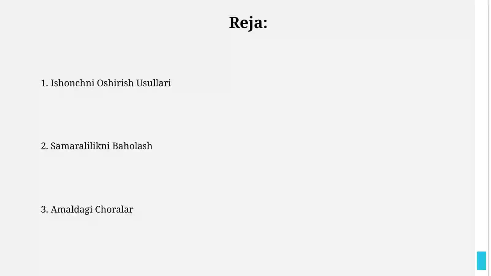 Ishonchlilikni oshirish usullarini tahlil qilishi va qoʻllaniladigan tadbirlar 2