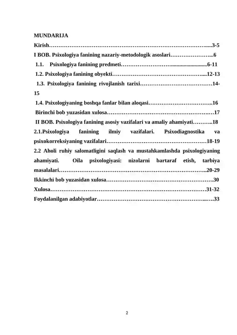 Psixologiya fanining predmeti, vazifalari, obyekti va ahamiyati 2
