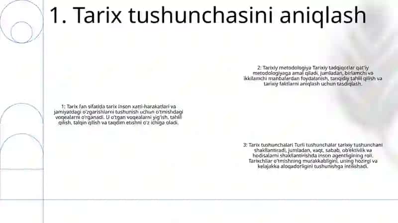 Tarixning Mazmuni, Yo'Nalishlari Va Kansepsiyalari 2