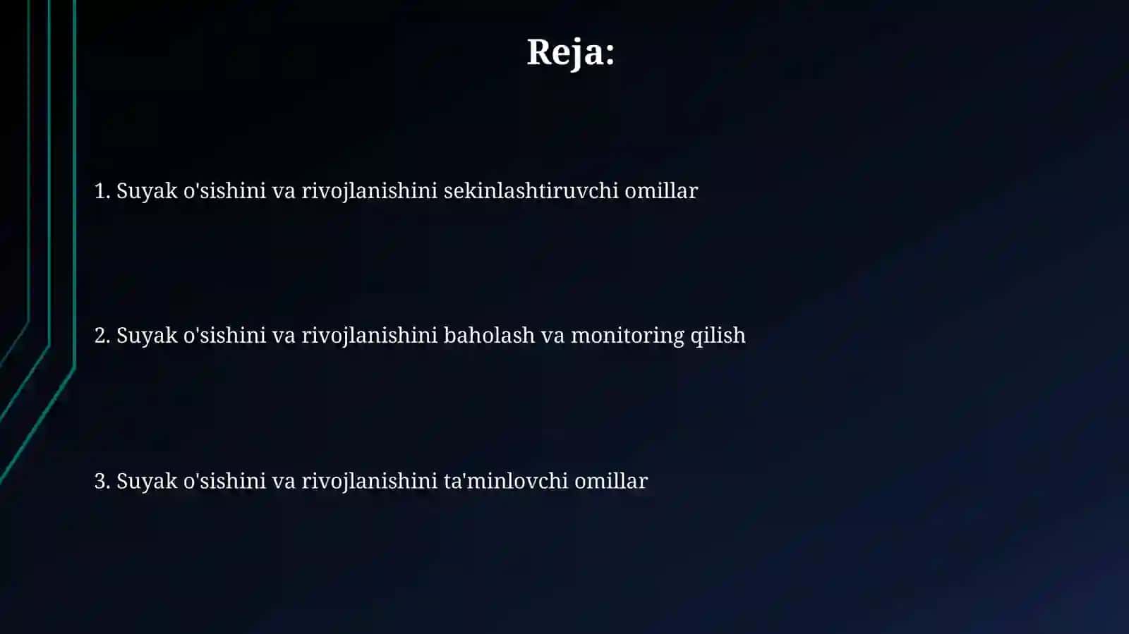 Suyaklarning òsishi va rivojlanishiga tasir otkazuvchi omillar 2