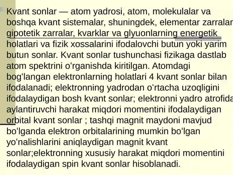 Kvant sonlar 2