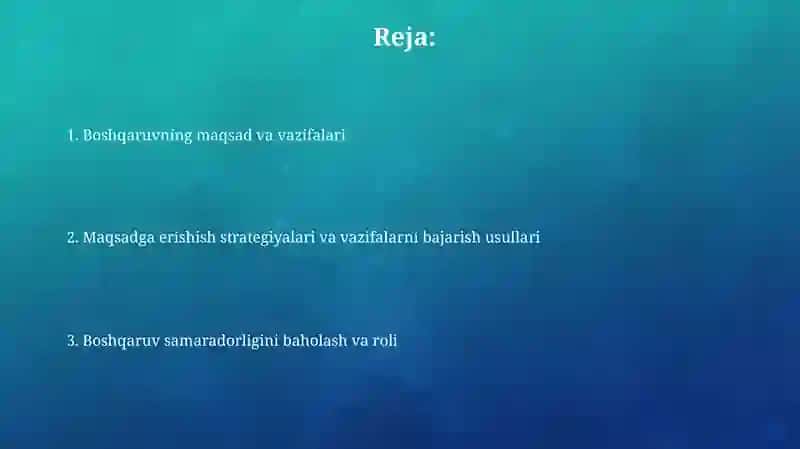 Menejerning maqsad va vazifalari 2
