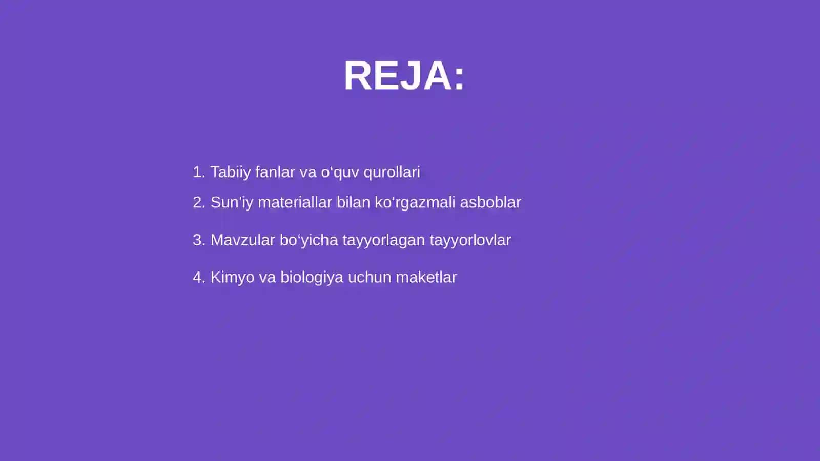 Tabiiy fanlar mavzulari boʻyicha sun'iy materiallar va ko‘rgazmali qurollar 2