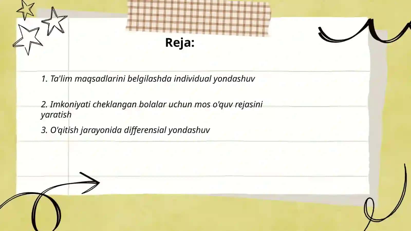 Taʼlim Maqsadlarini Belgilash va Rejalashtirish 2