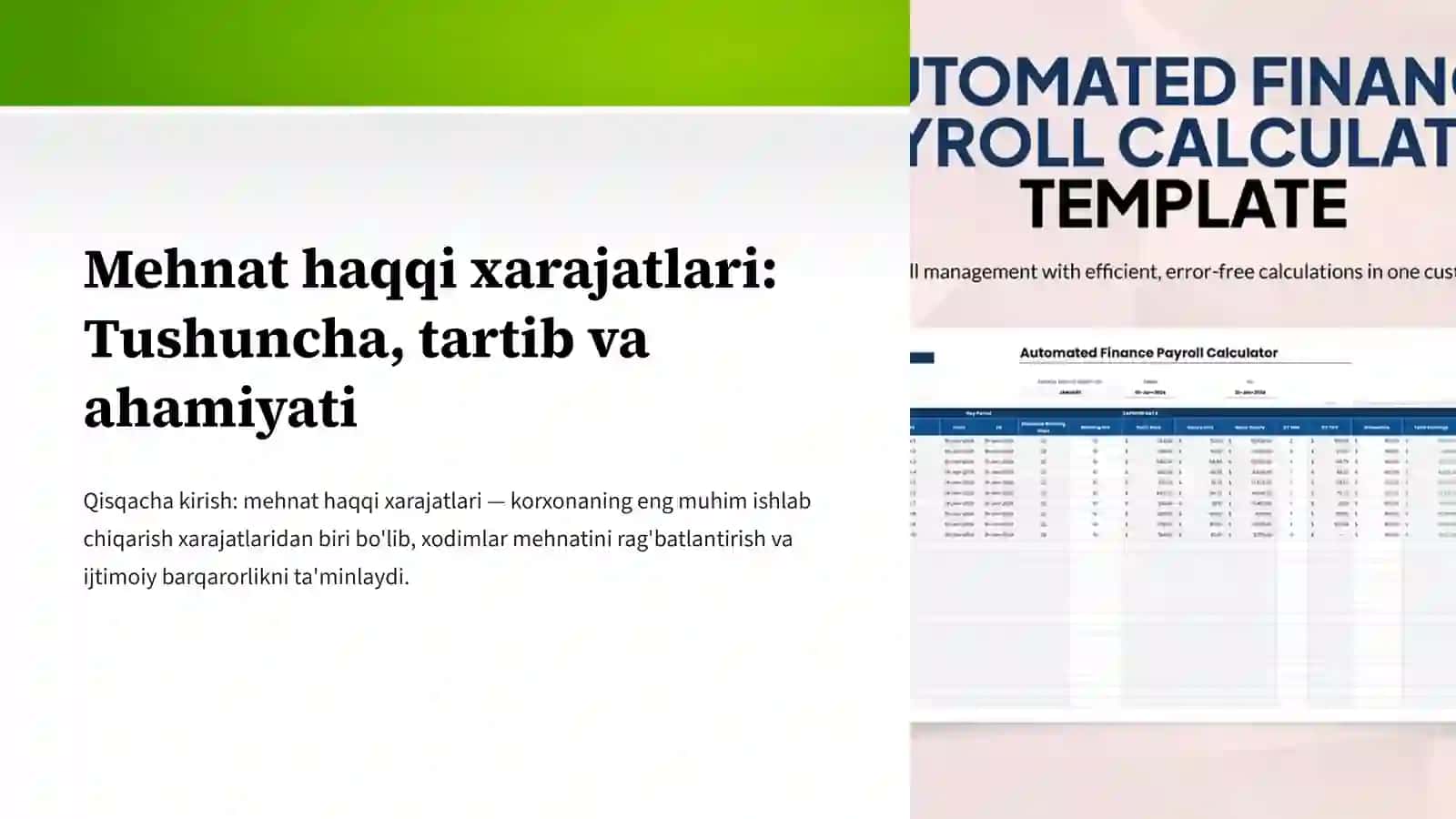 Mehnat haqqi xarajatlari: Tushuncha, tartib va ahamiyati 2