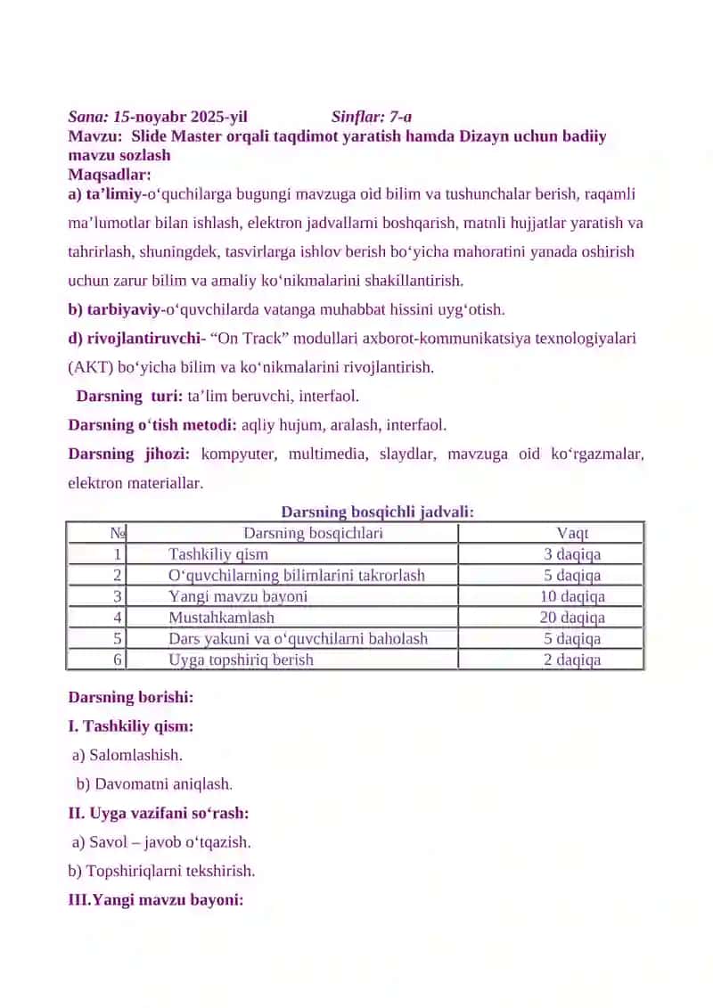 7-sinf informatika ochiq dars 2