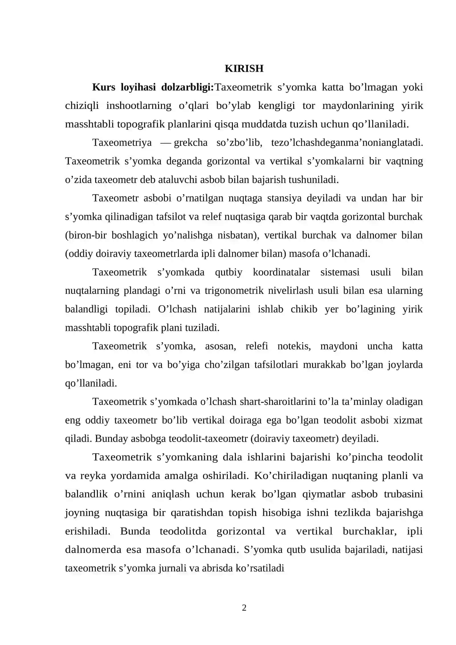 TAXEOMETRIK S’YOMKANI OPTIK VA ELEKTRON TAXEOMETRLARDA BAJARISH 2
