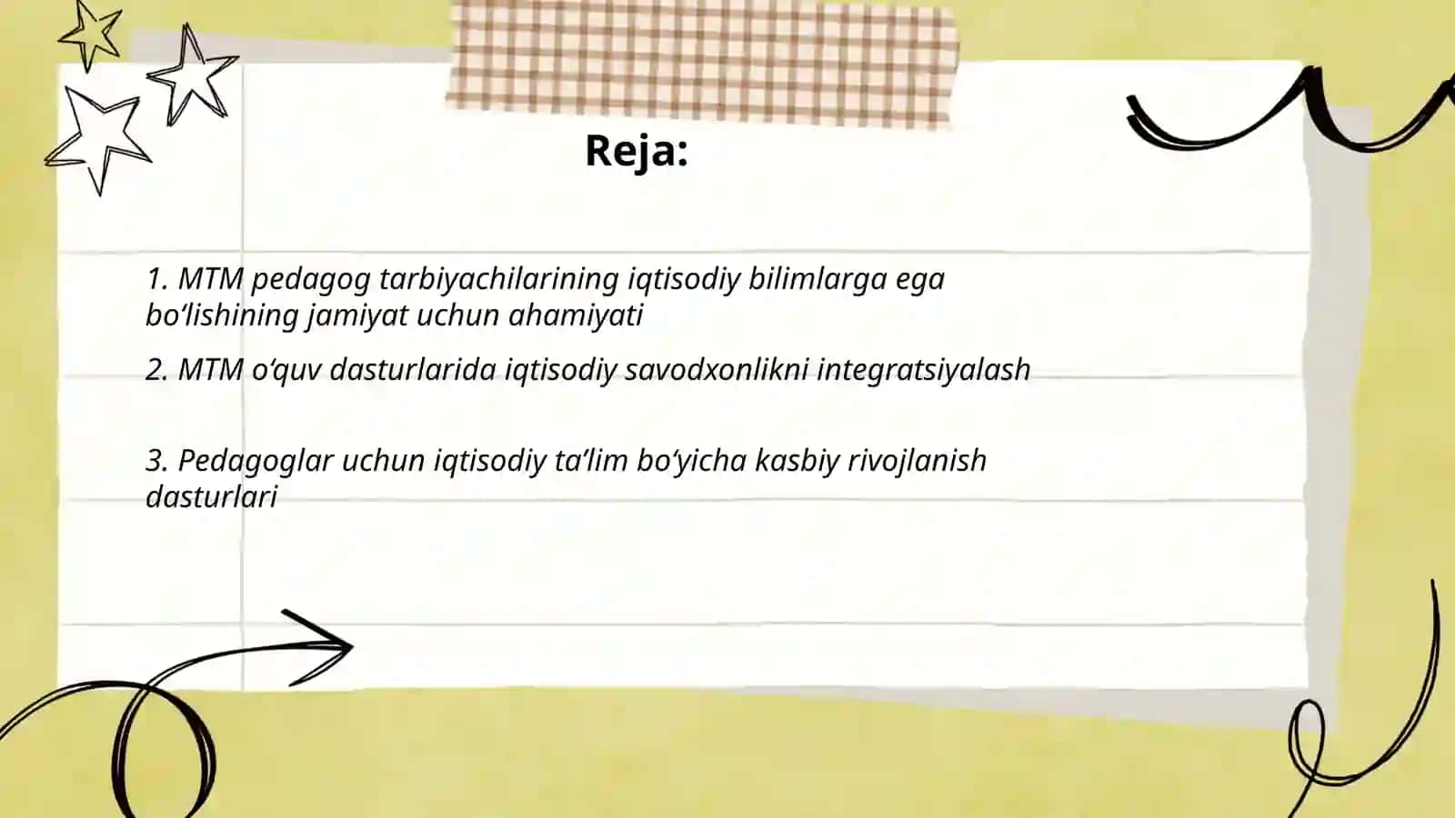 MTM pedagog tarbiyachilarining iqtisodiy bilimlarni egallash zaruriyati 2