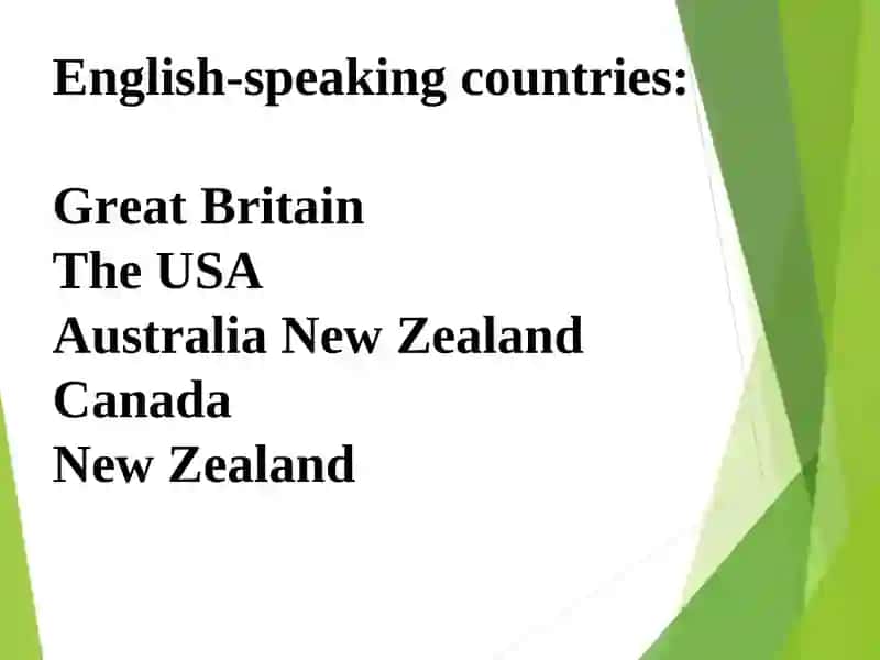 English-speaking countries 2
