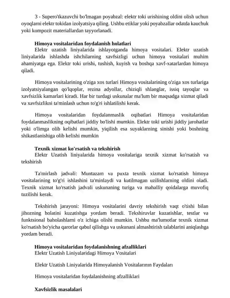 Elektr Uzatish Liniyalaridagi Himoya Vositalari 2
