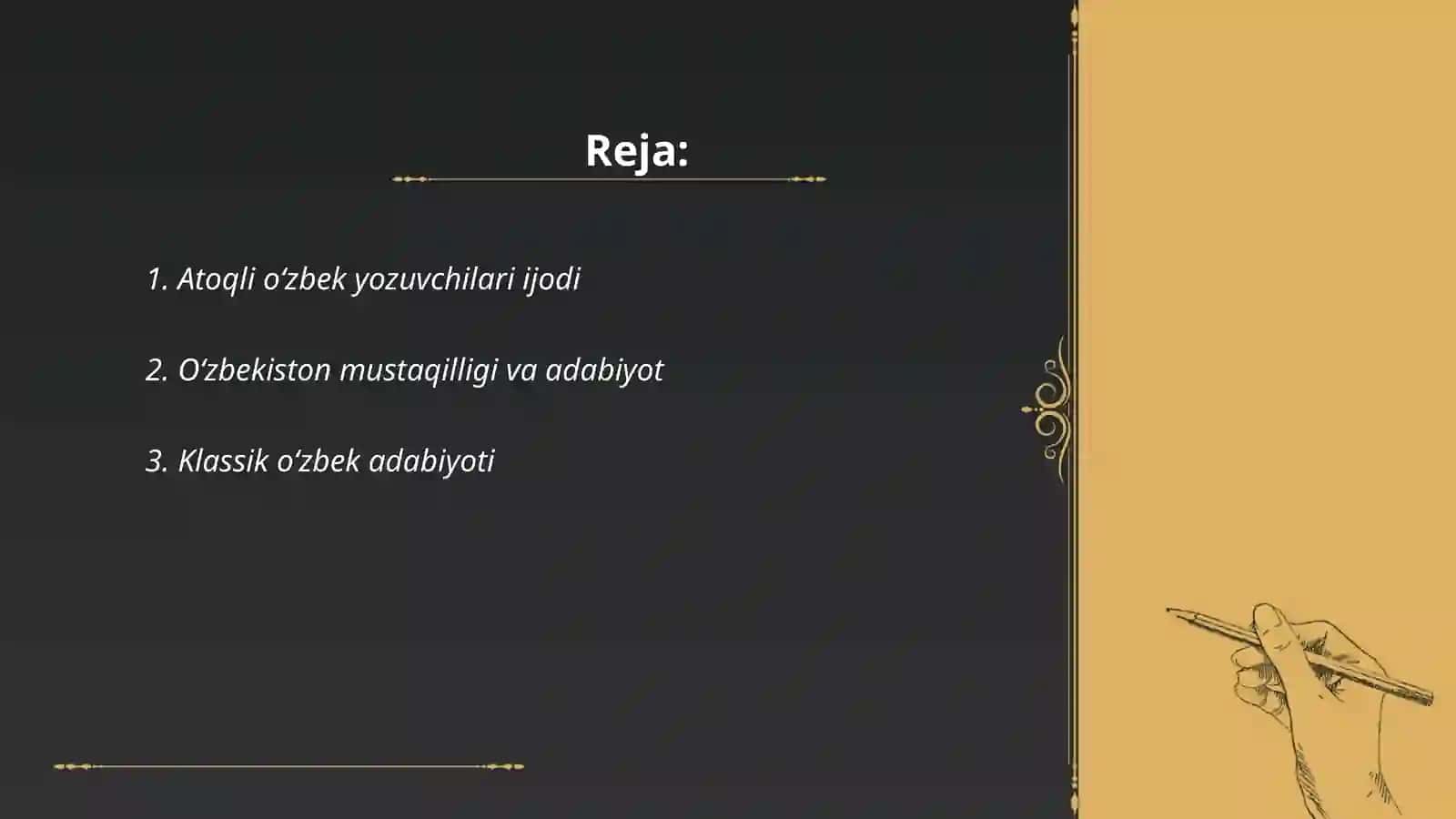 Atoqli o‘zbek yozuvchilari ijodi 2