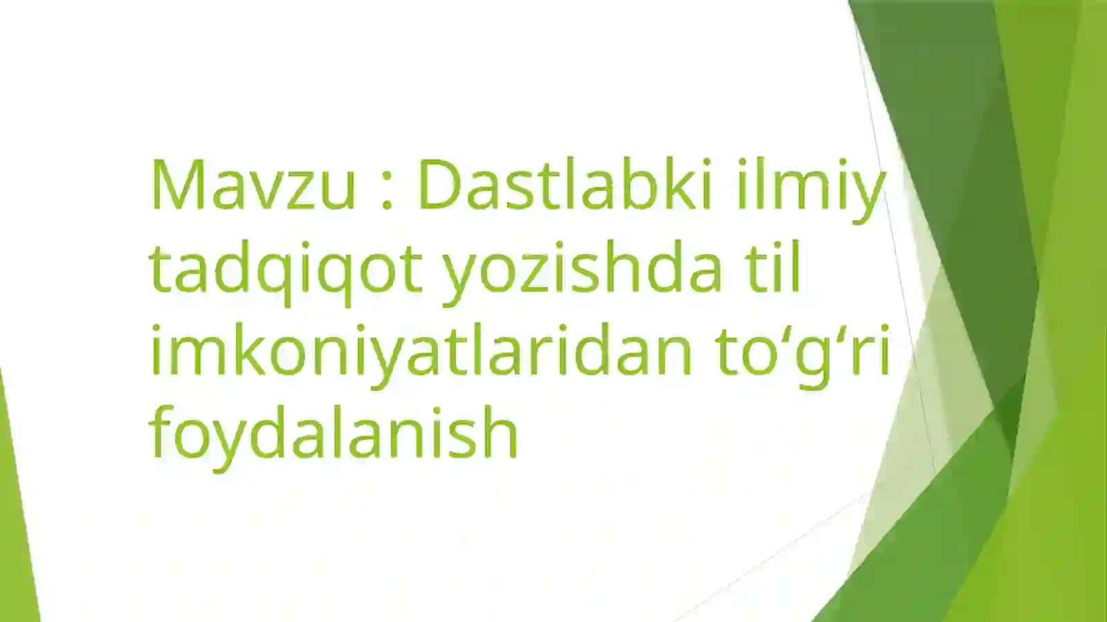 KimyoviyTexnologiyalariFakulteti 203- OOT guruh talabasiSa'dullayevIbratning Oʻzbek tili fanidan mustaqil ishi 2
