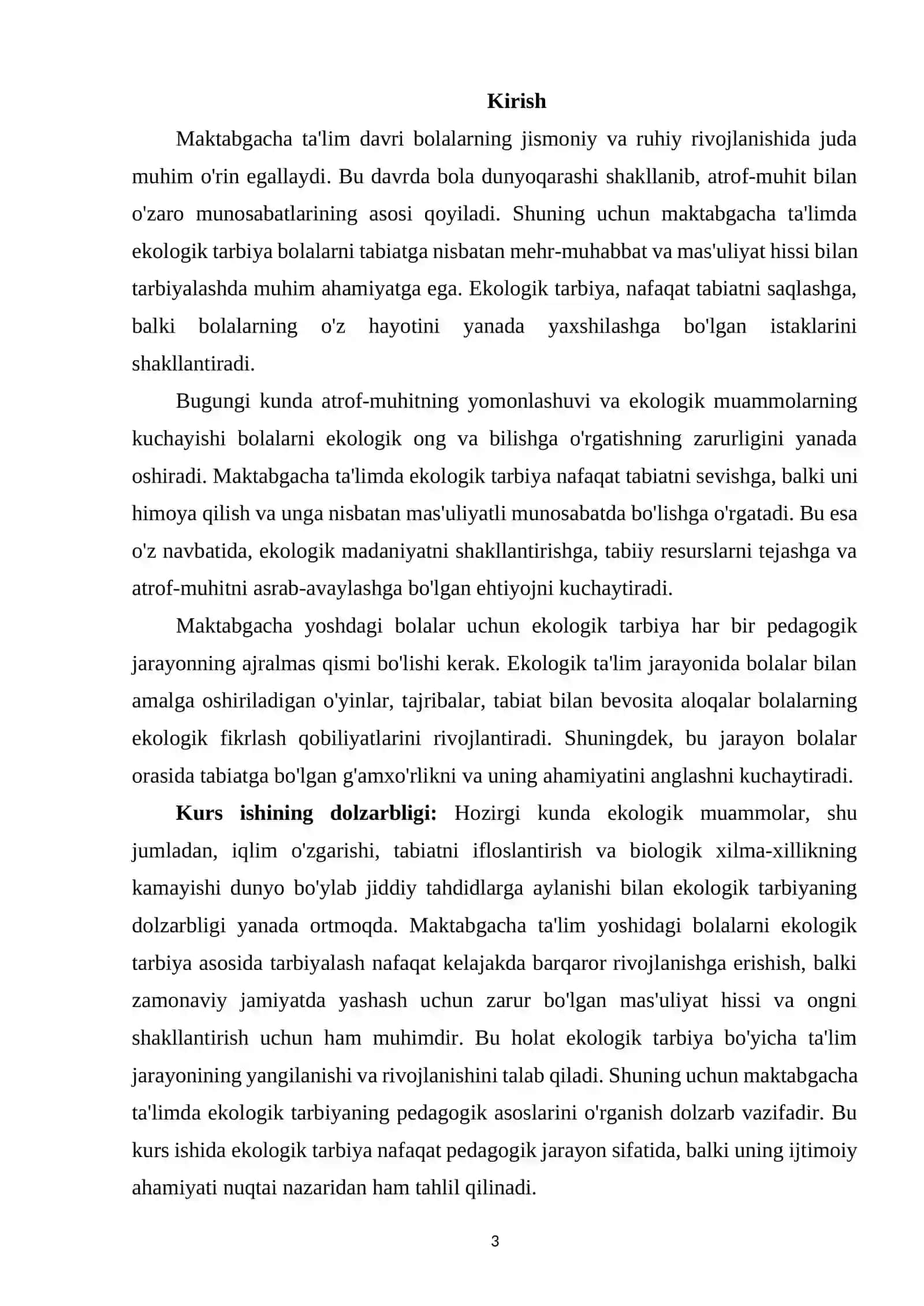 MAKTABGACHA TA'LIMDA EKOLOGI TARBIYANING PEDAGOGIK ASOSLARI 2