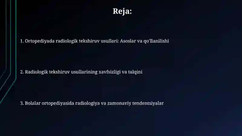Ortopediyada rentgenologik tekshirish usullari 2
