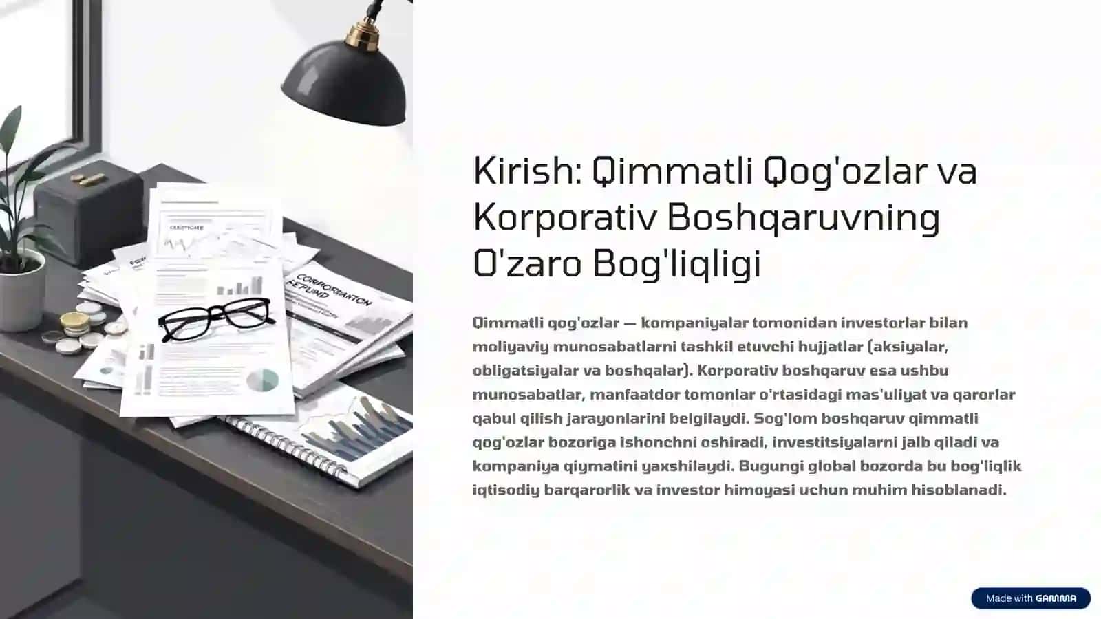 Qimmatli Qog'ozlar Muomilasini Tashkil Etish Asoslari 2
