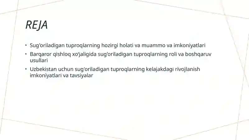Suģoriladigan tuproqlardan foydalanish istiqbollari 2